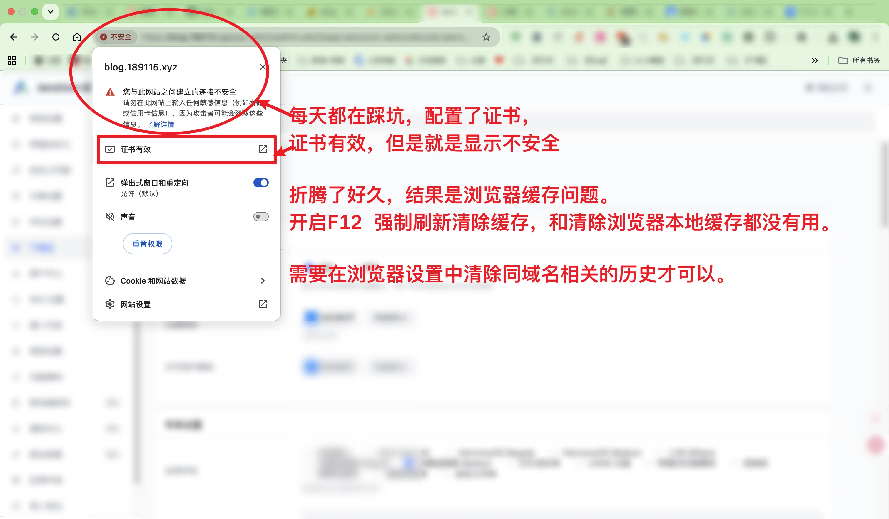 【域名证书】域名证书有效，但浏览器仍然显示不安全？